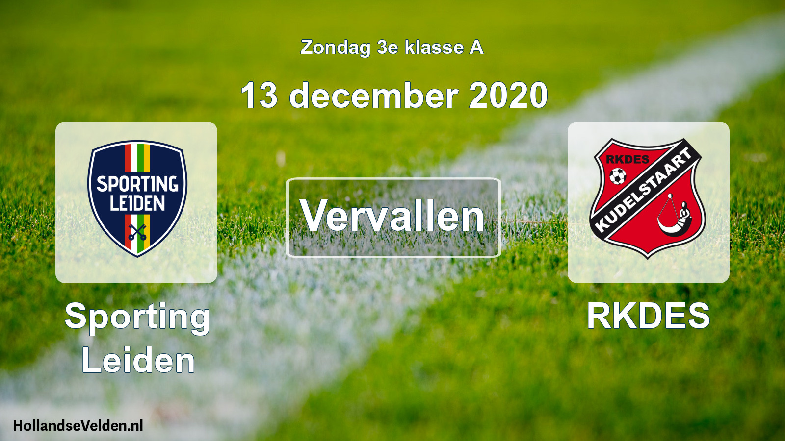 Scheduled Match: Sporting Leiden - RKDES (13 December 2020)