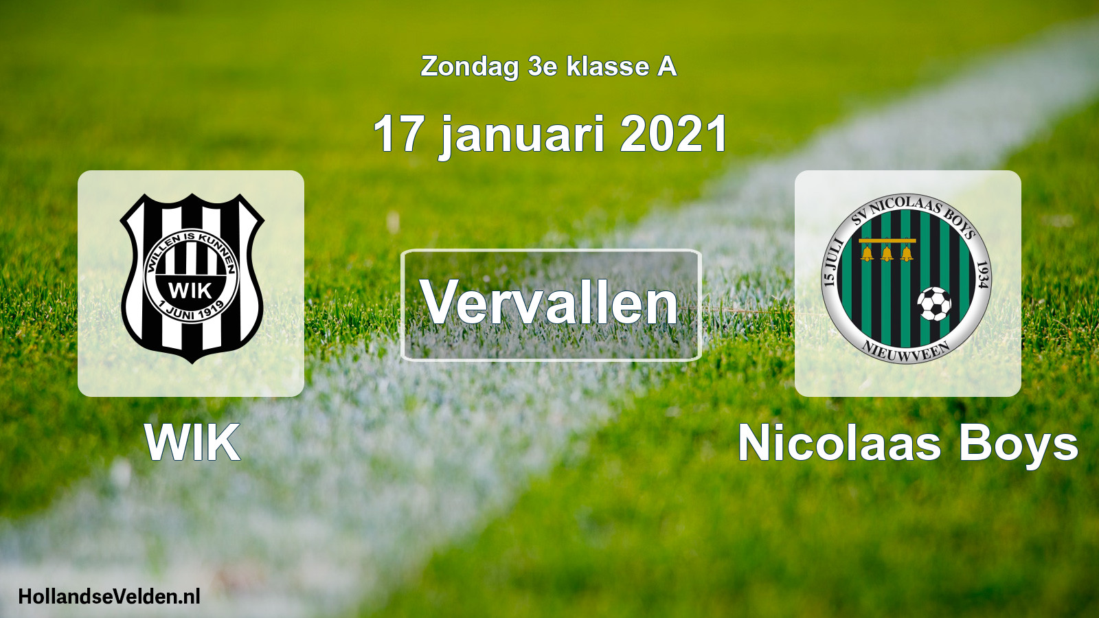 Scheduled Match: WIK - Nicolaas Boys (17 January 2021)