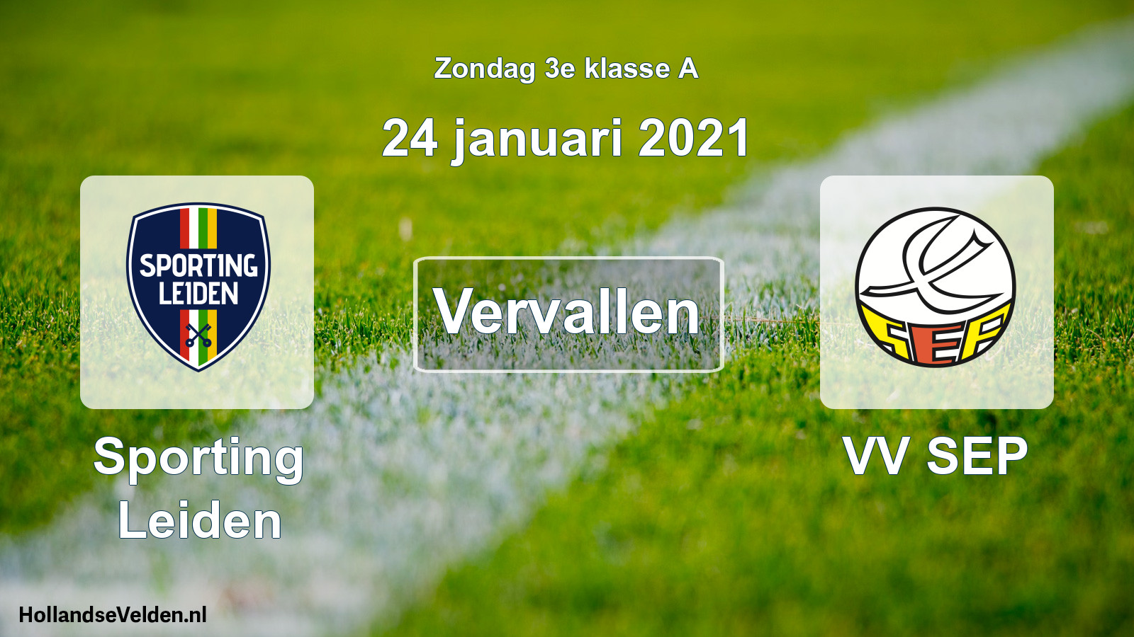 Scheduled Match: Sporting Leiden - VV SEP (24 January 2021)
