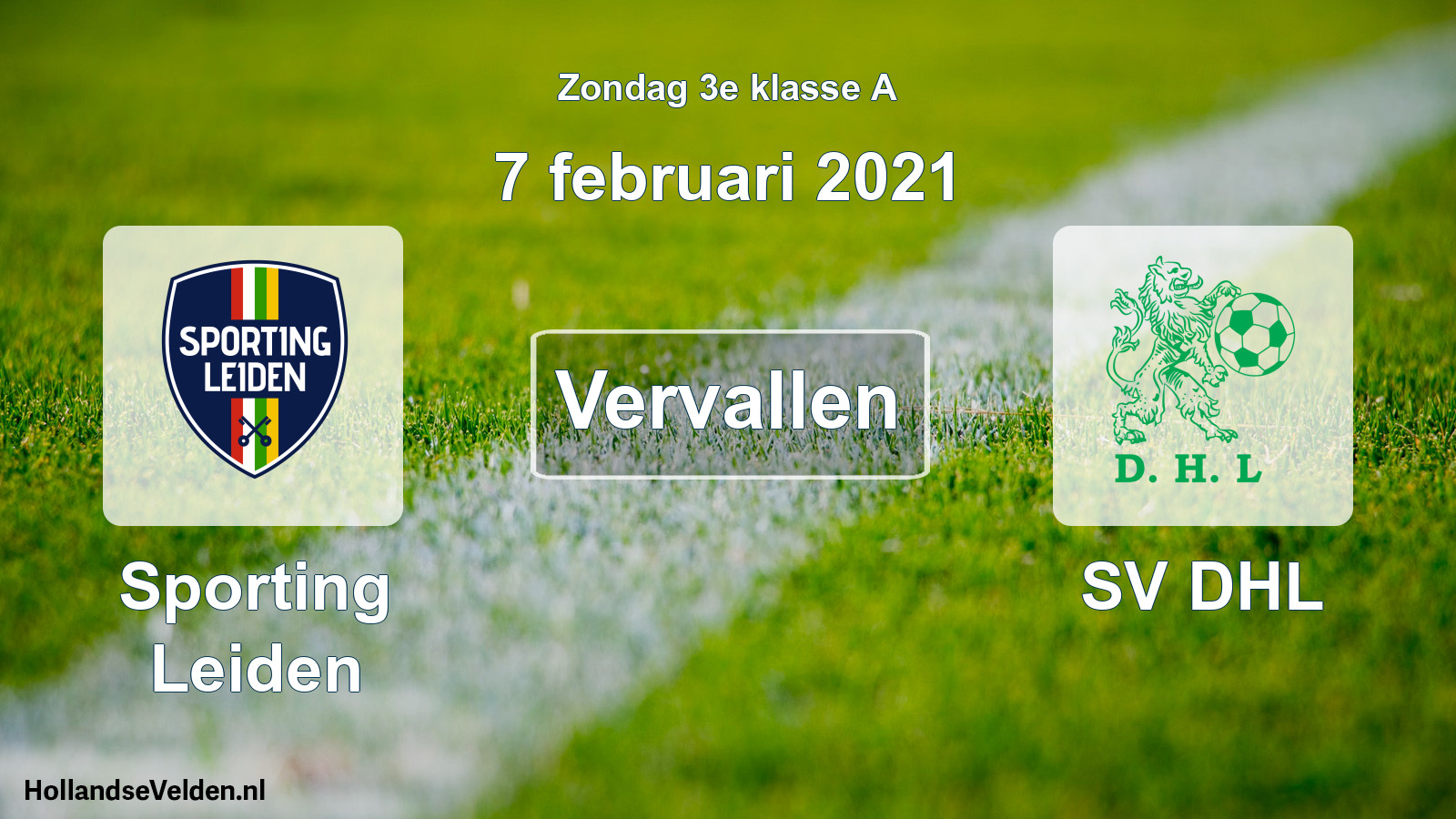 Scheduled Match: Sporting Leiden - SV DHL (7 February 2021)