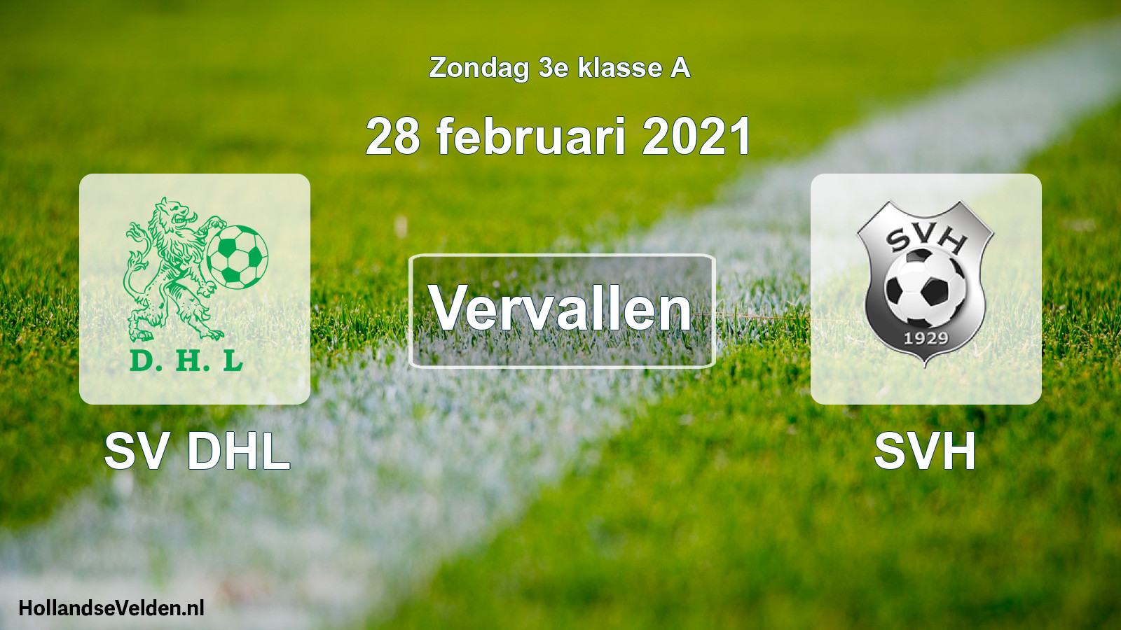 Scheduled Match: SV DHL - SVH (28 February 2021)