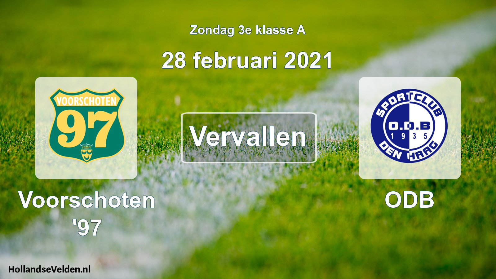 Scheduled Match: Voorschoten '97 - ODB (28 February 2021)
