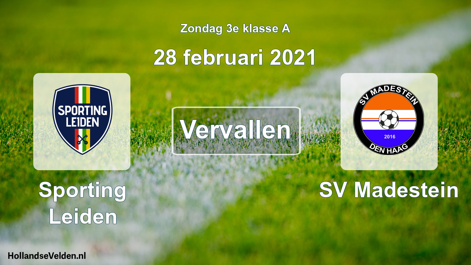 Scheduled Match: Sporting Leiden - SV Madestein (28 February 2021)