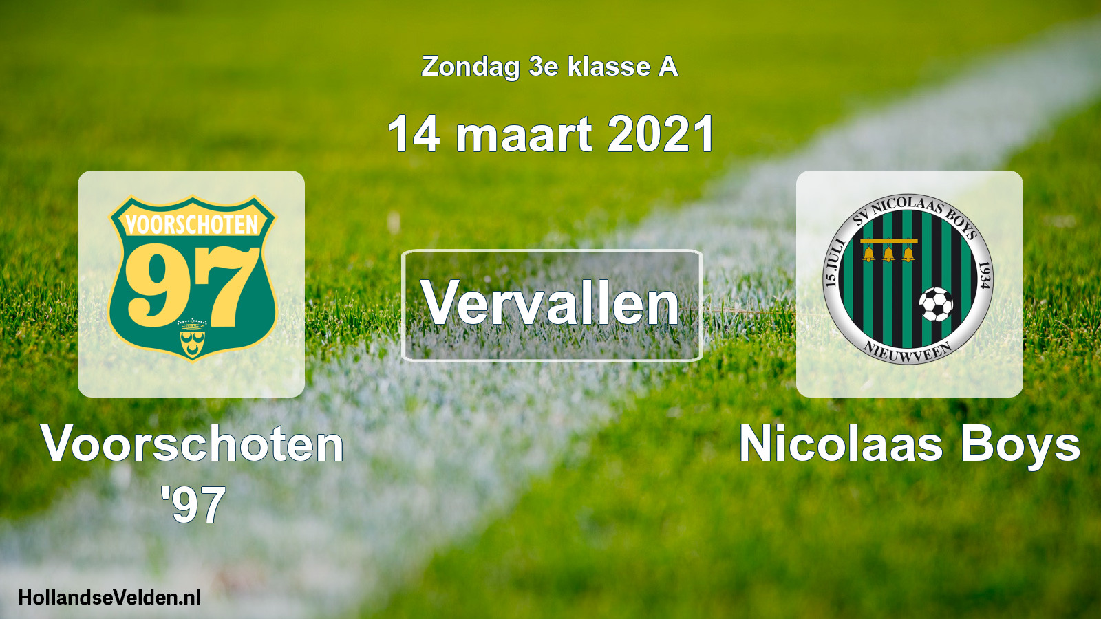 Scheduled Match: Voorschoten '97 - Nicolaas Boys (14 March 2021)