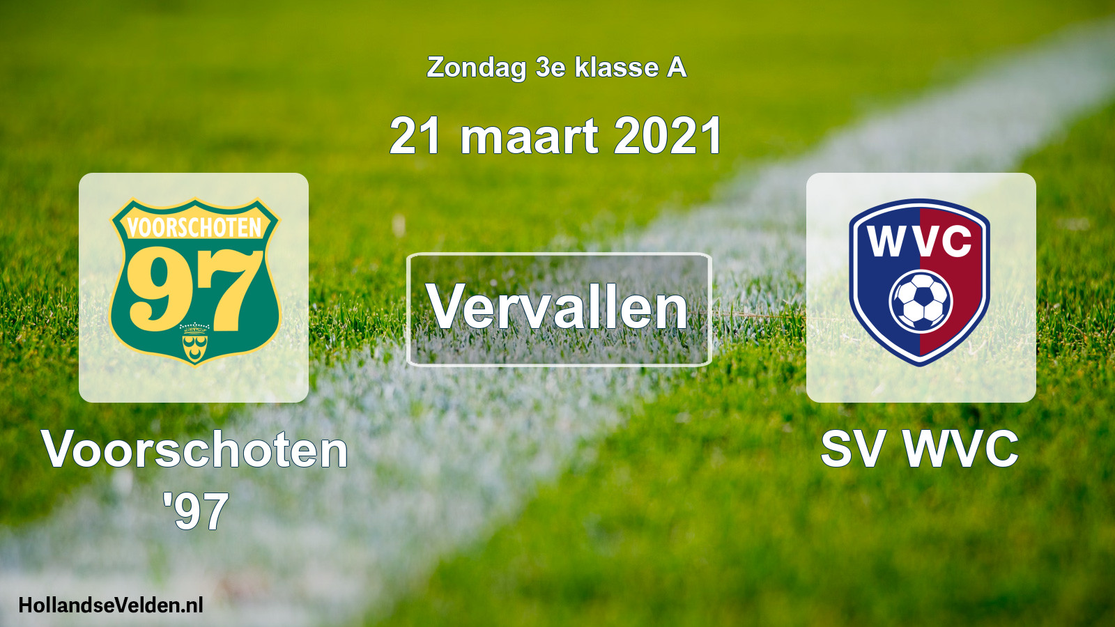 Scheduled Match: Voorschoten '97 - SV WVC (21 March 2021)