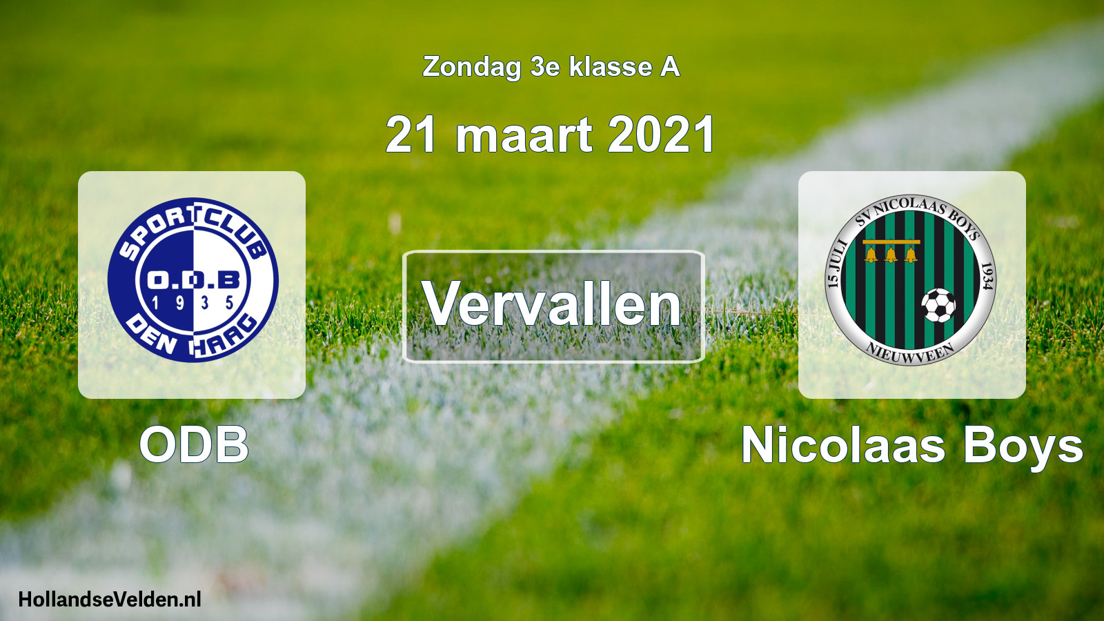 Scheduled Match: ODB - Nicolaas Boys (21 March 2021)