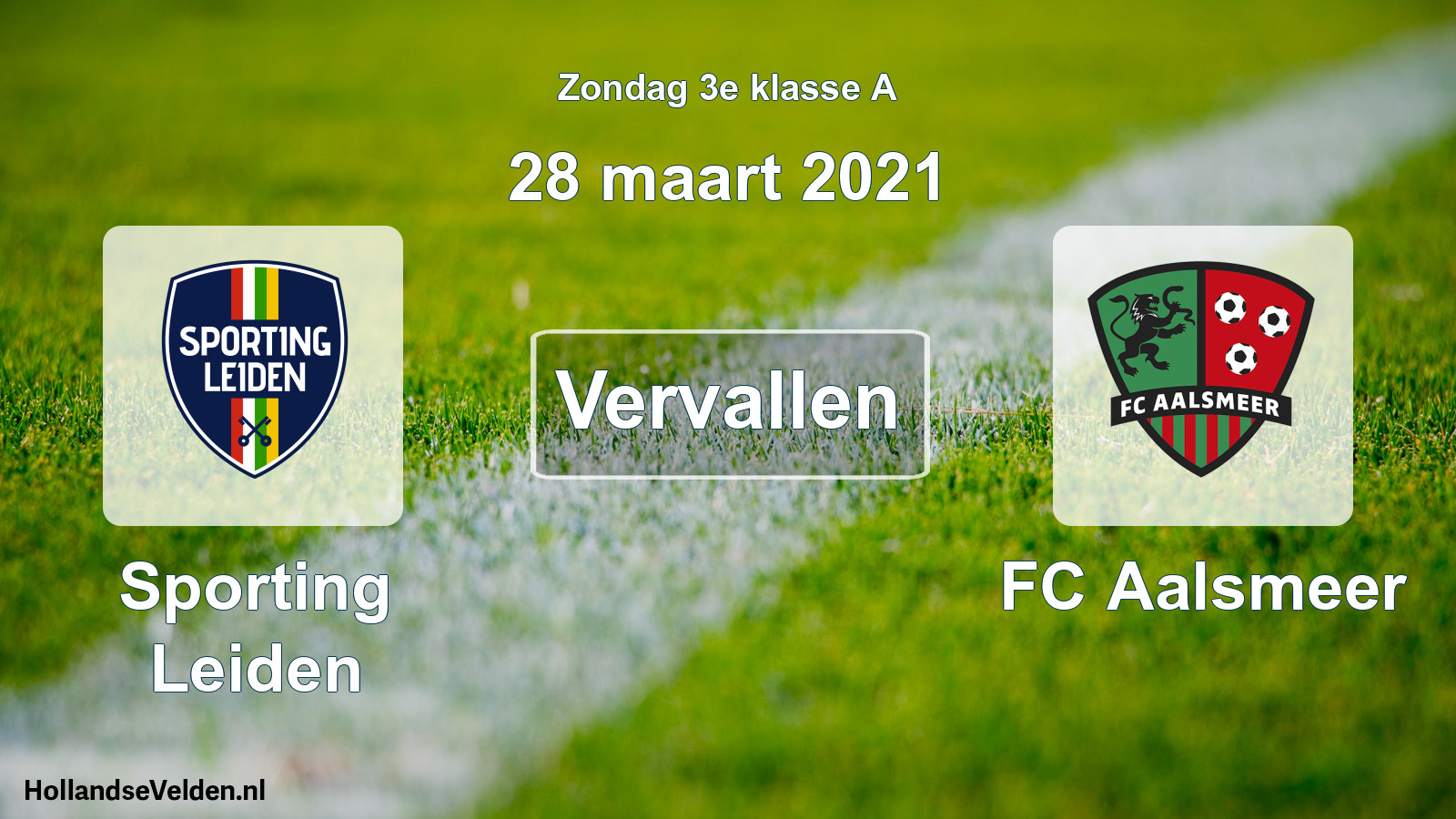 Scheduled Match: Sporting Leiden - FC Aalsmeer (28 March 2021)