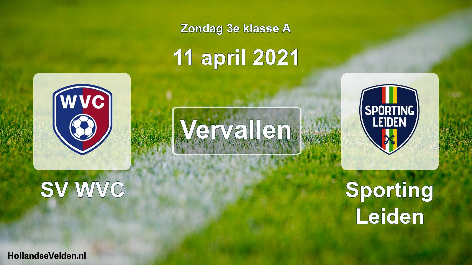 Scheduled Match: SV WVC - Sporting Leiden (11 April 2021)