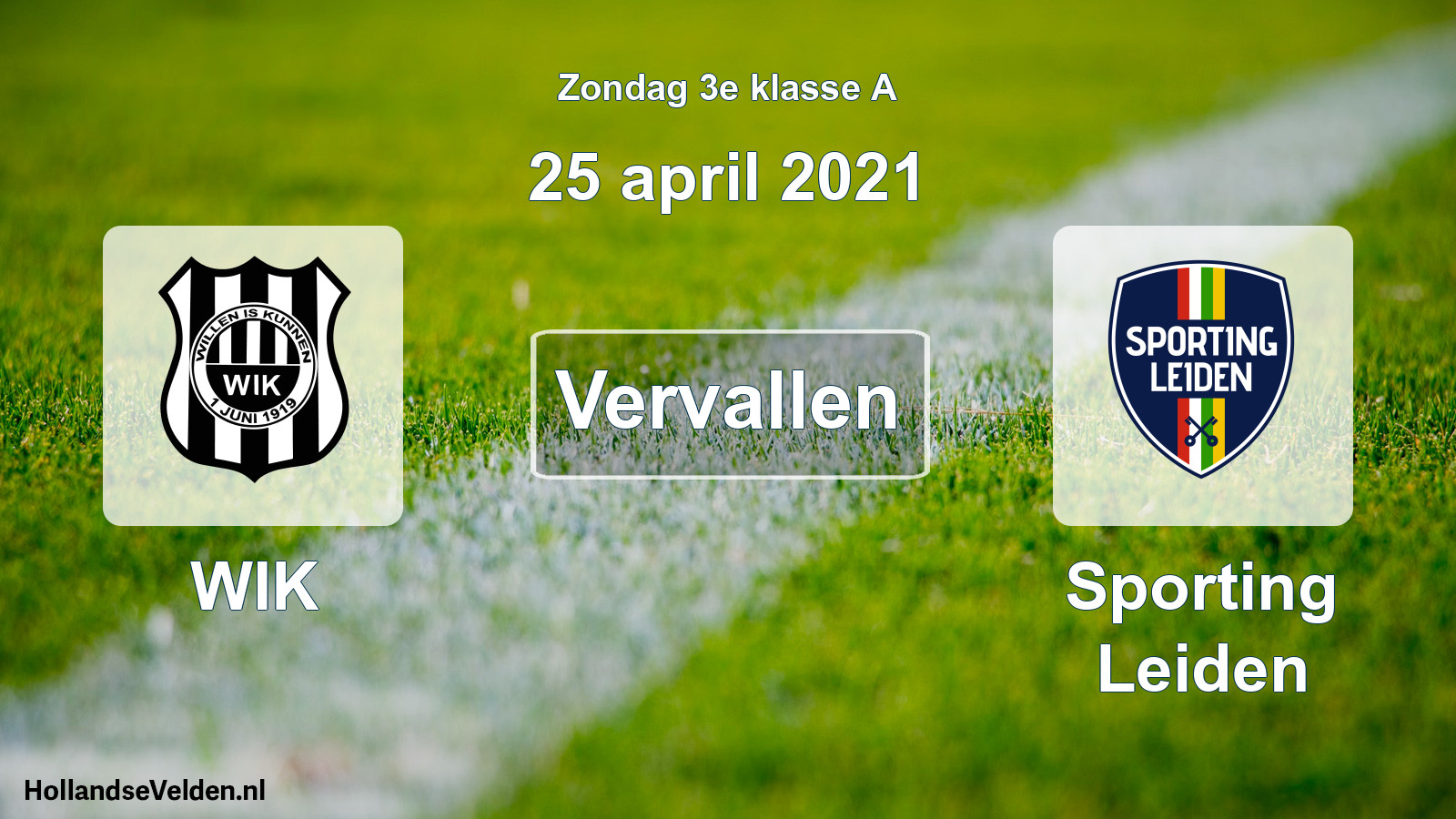 Scheduled Match: WIK - Sporting Leiden (25 April 2021)