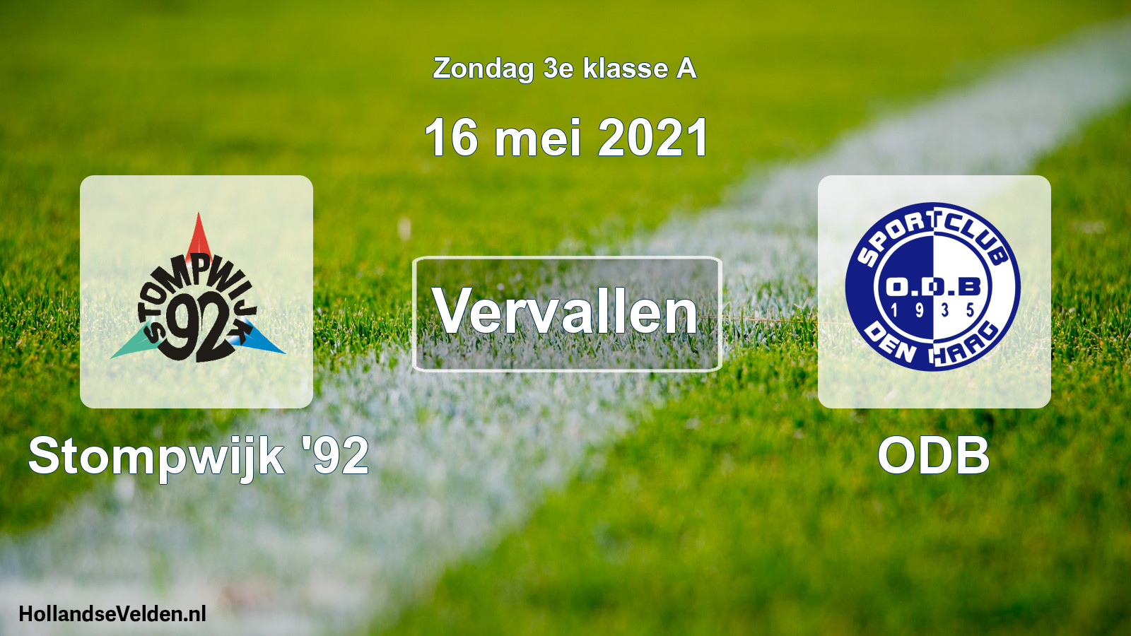 Scheduled Match: Stompwijk '92 - ODB (16 May 2021)
