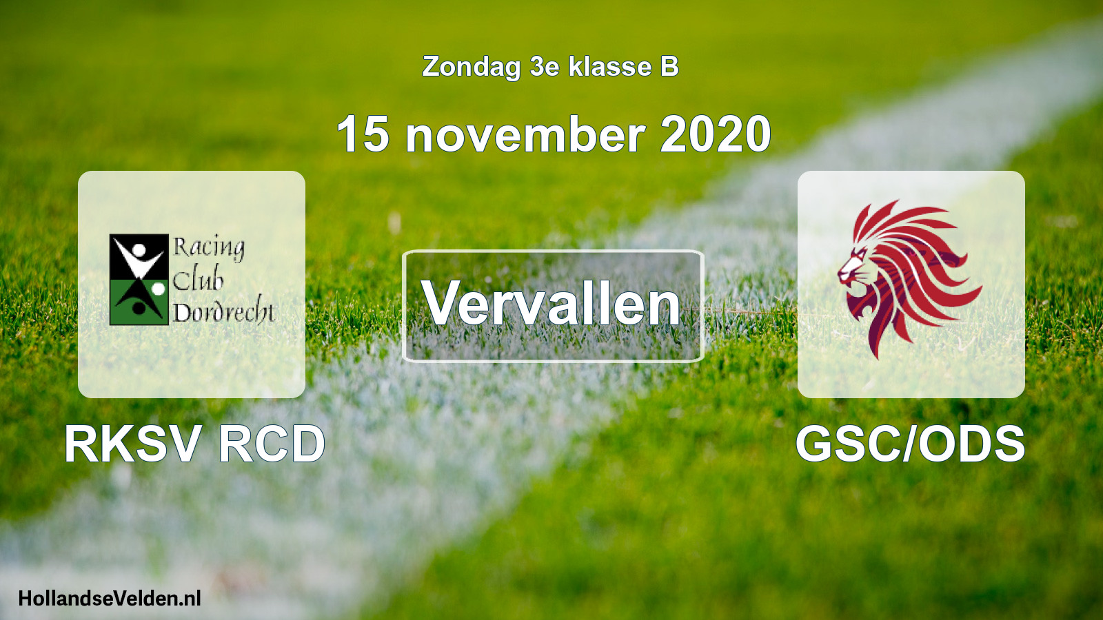 Scheduled Match: RKSV RCD - GSC/ODS (15 November 2020)