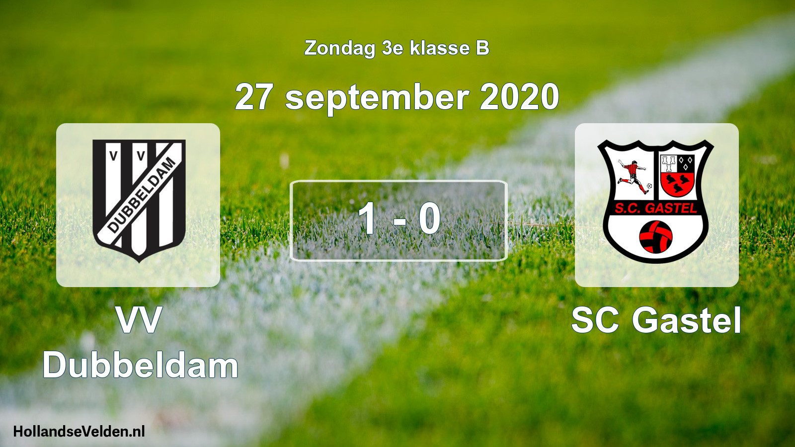 Total number of matches played: VV Dubbeldam - SC Gastel 1 - 0 (27 September 2020)