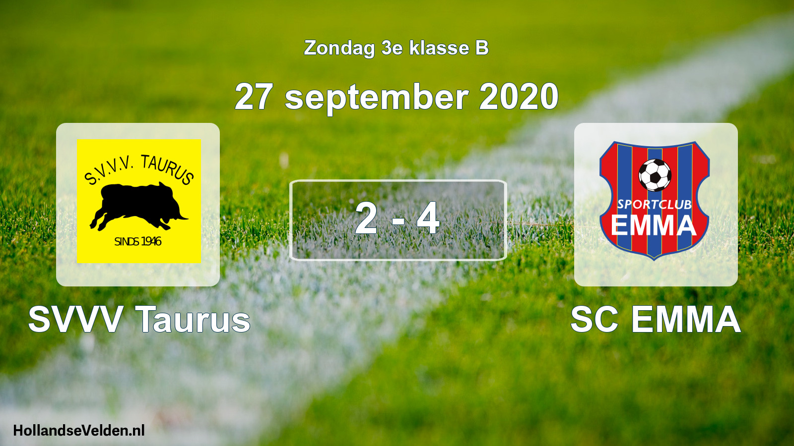 Total number of matches played: SVVV Taurus - SC EMMA 2 - 4 (27 September 2020)