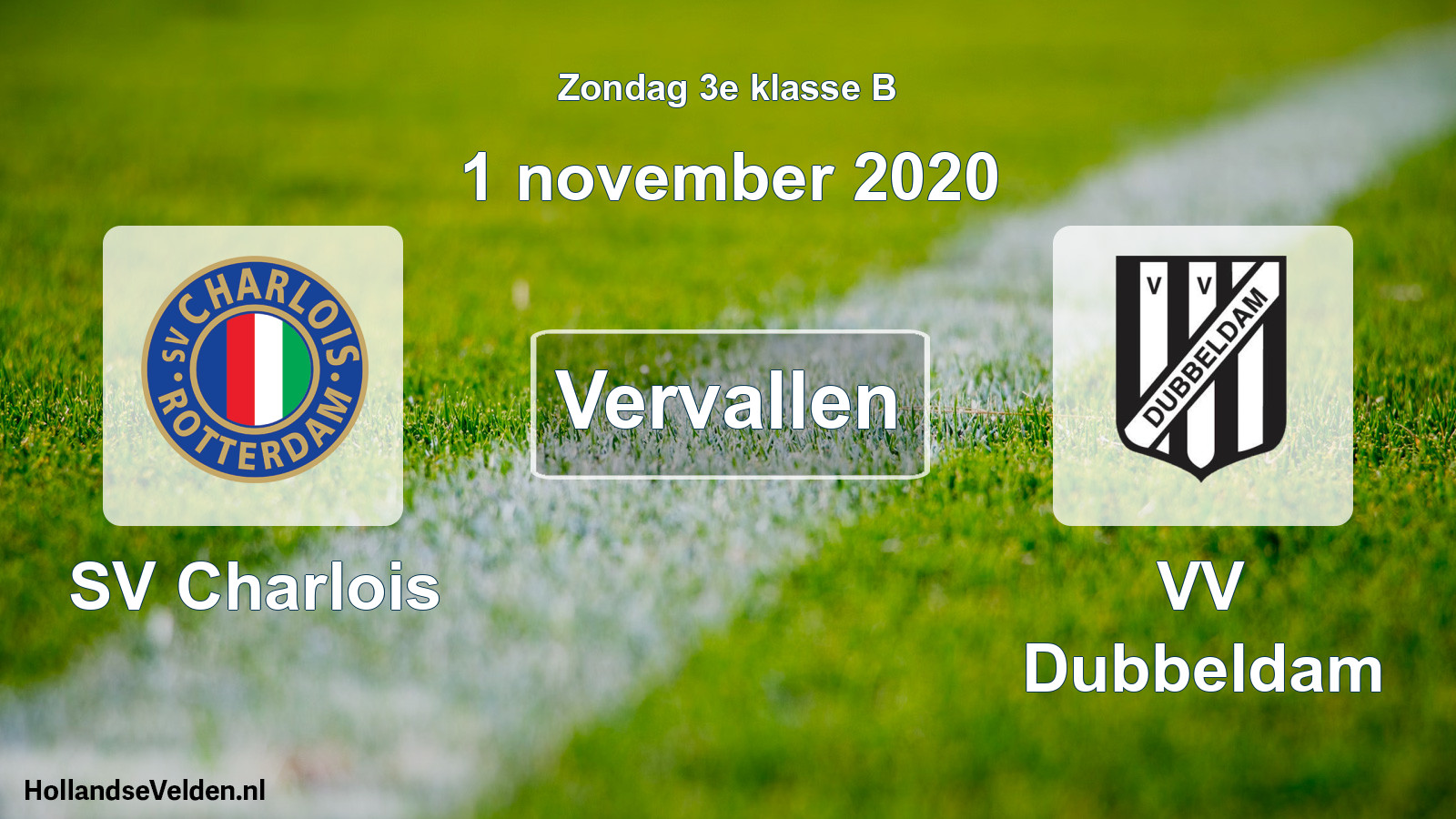 Scheduled Match: SV Charlois - VV Dubbeldam (1 November 2020)