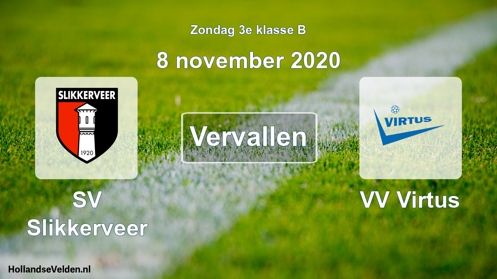 Scheduled Match: SV Slikkerveer - VV Virtus (8 November 2020)