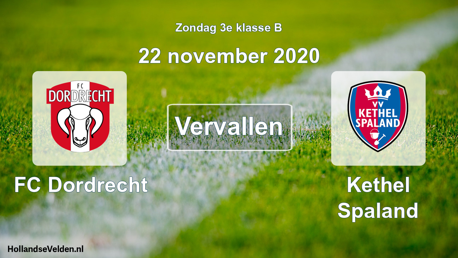 Scheduled Match: FC Dordrecht - Kethel Spaland (22 November 2020)