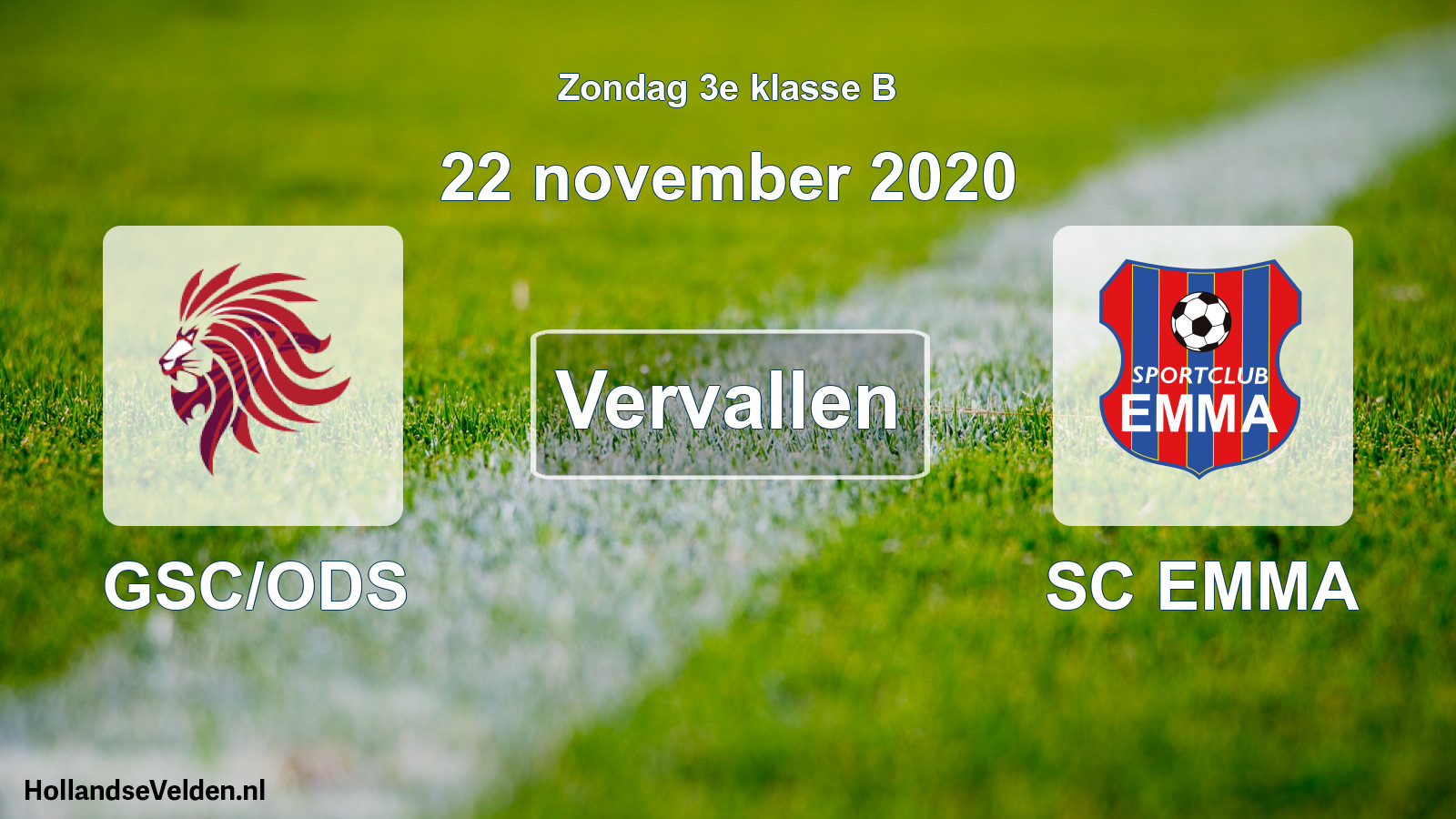 Scheduled Match: GSC/ODS - SC EMMA (22 November 2020)