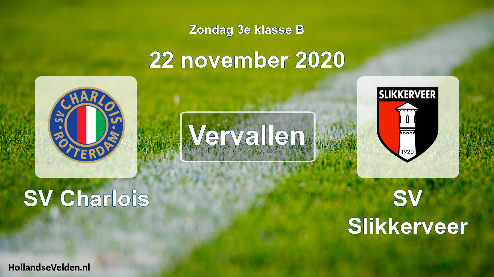 Scheduled Match: SV Charlois - SV Slikkerveer (22 November 2020)
