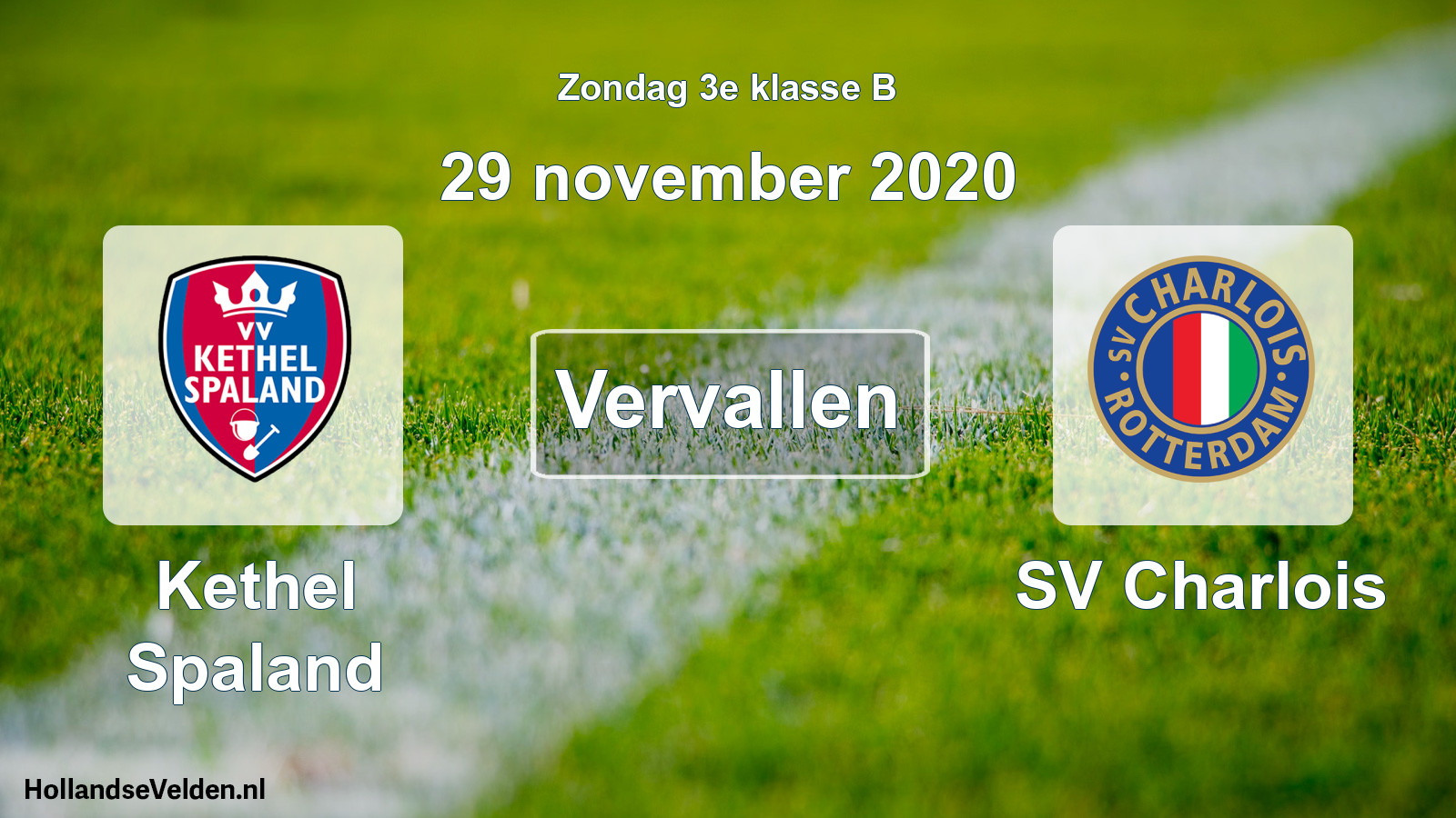 Scheduled Match: Kethel Spaland - SV Charlois (29 November 2020)