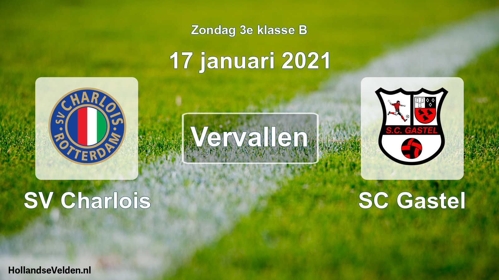 Scheduled Match: SV Charlois - SC Gastel (17 January 2021)