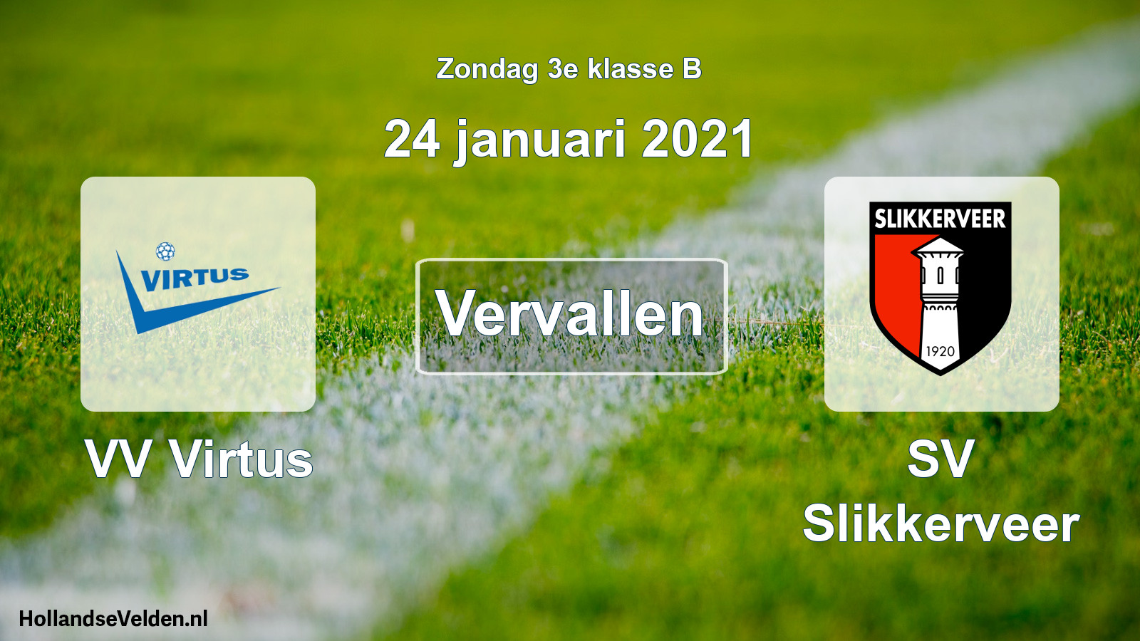 Scheduled Match: VV Virtus - SV Slikkerveer (24 January 2021)
