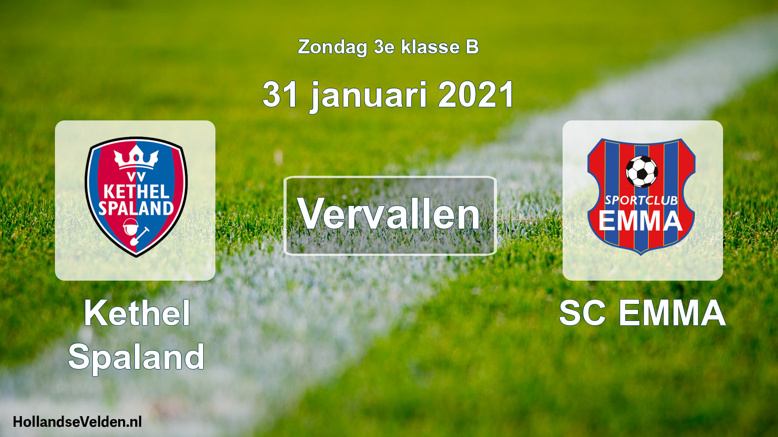 Scheduled Match: Kethel Spaland - SC EMMA (31 January 2021)