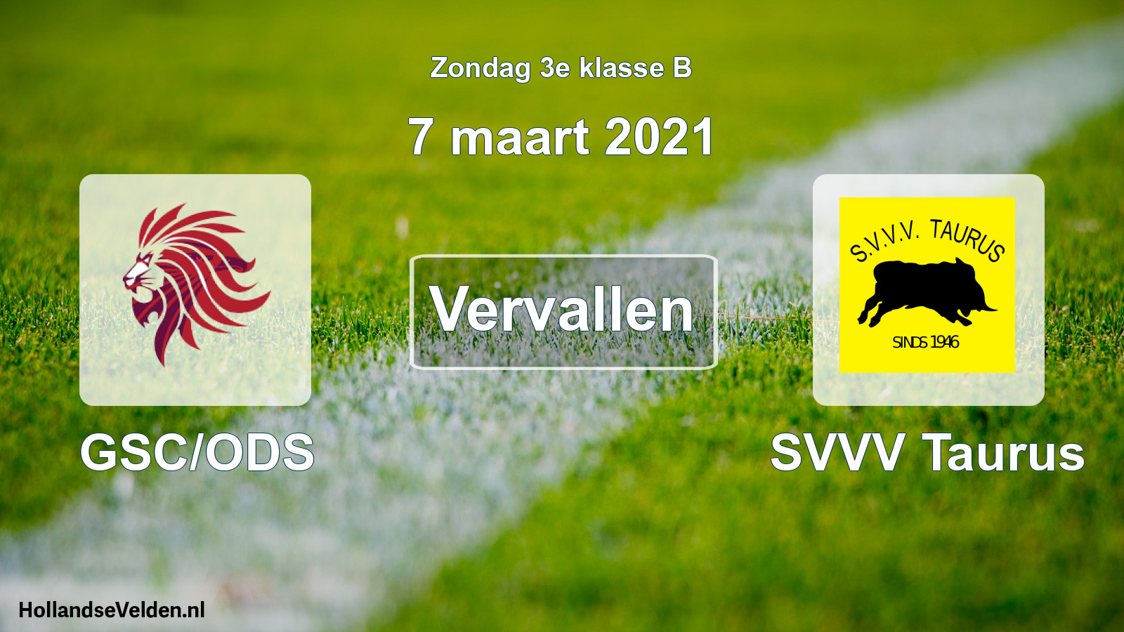 Scheduled Match: GSC/ODS - SVVV Taurus (7 March 2021)