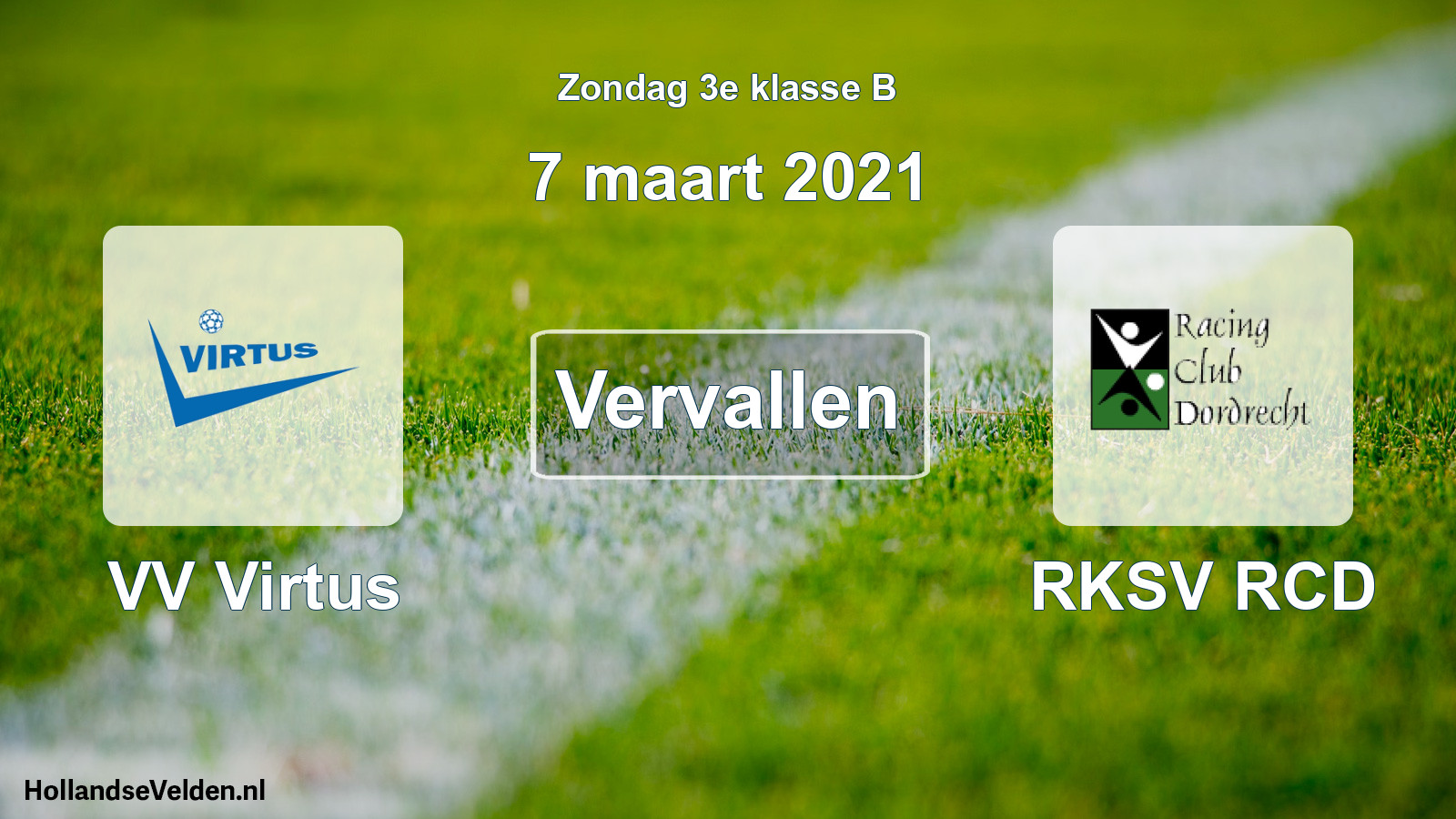 Scheduled Match: VV Virtus - RKSV RCD (7 March 2021)