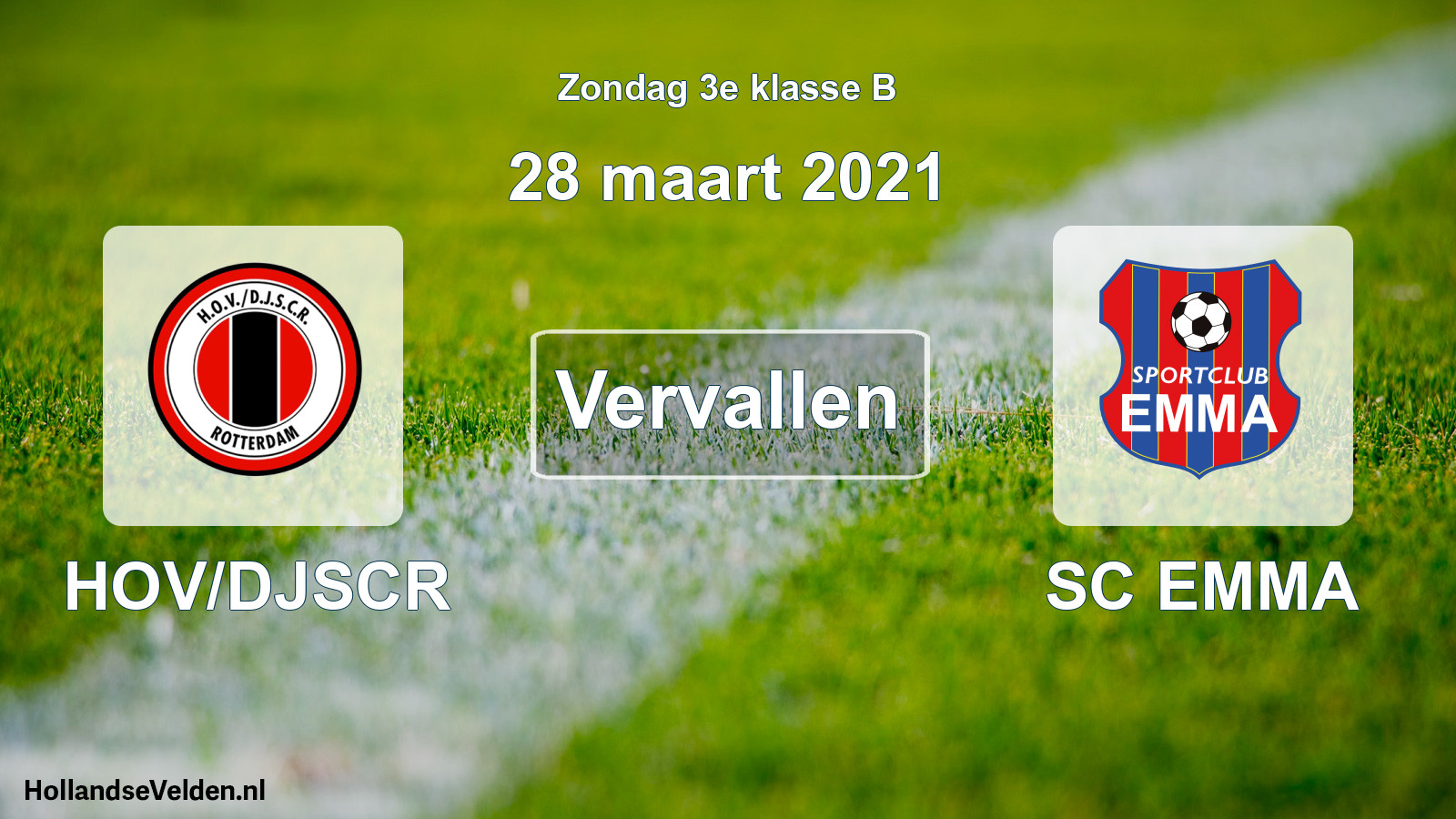 Scheduled Match: HOV/DJSCR - SC EMMA (28 March 2021)