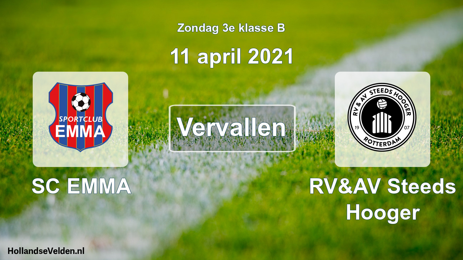 Scheduled Match: SC EMMA - RV&AV Steeds Hooger (11 April 2021)