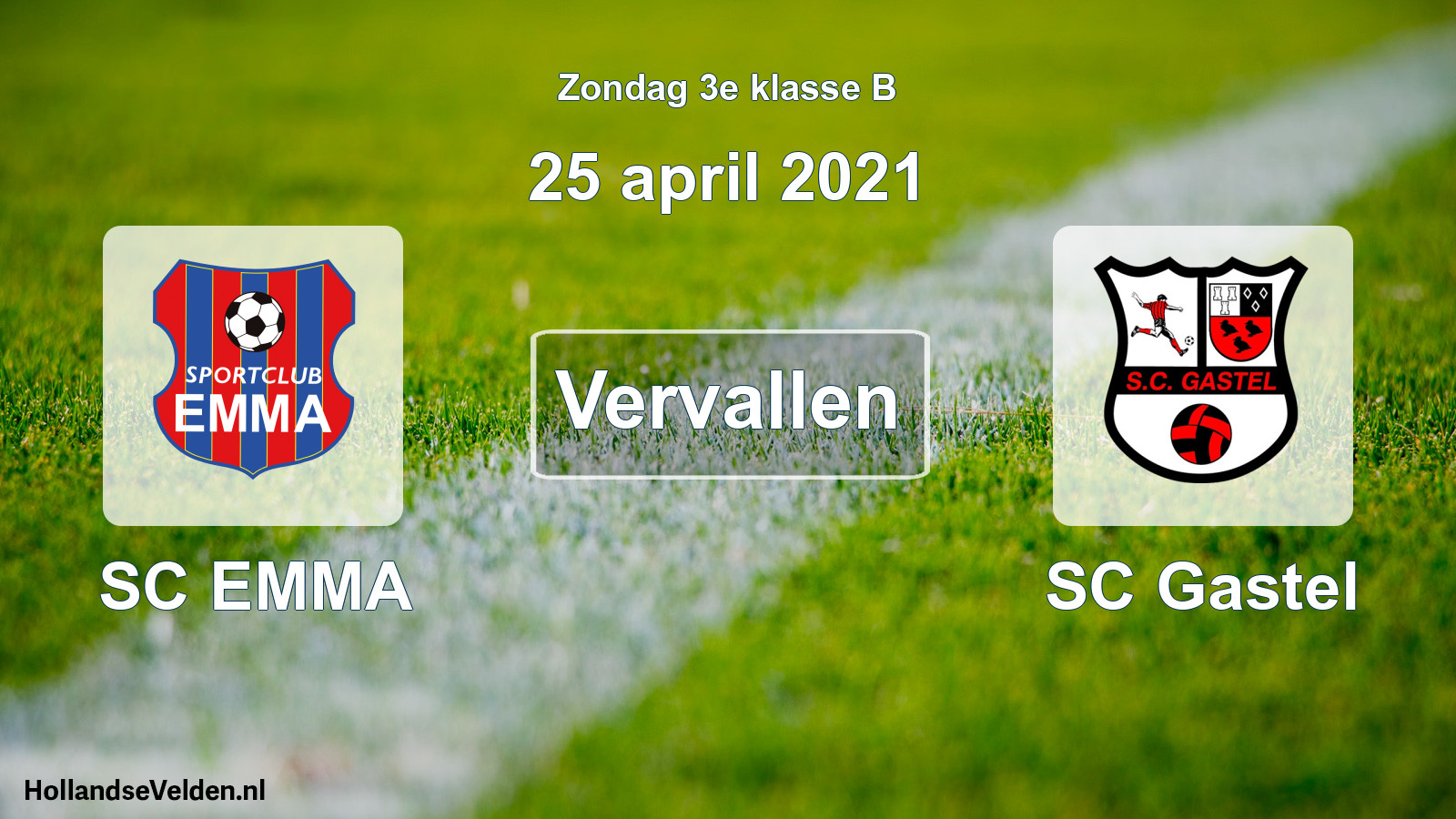 Scheduled Match: SC EMMA - SC Gastel (25 April 2021)