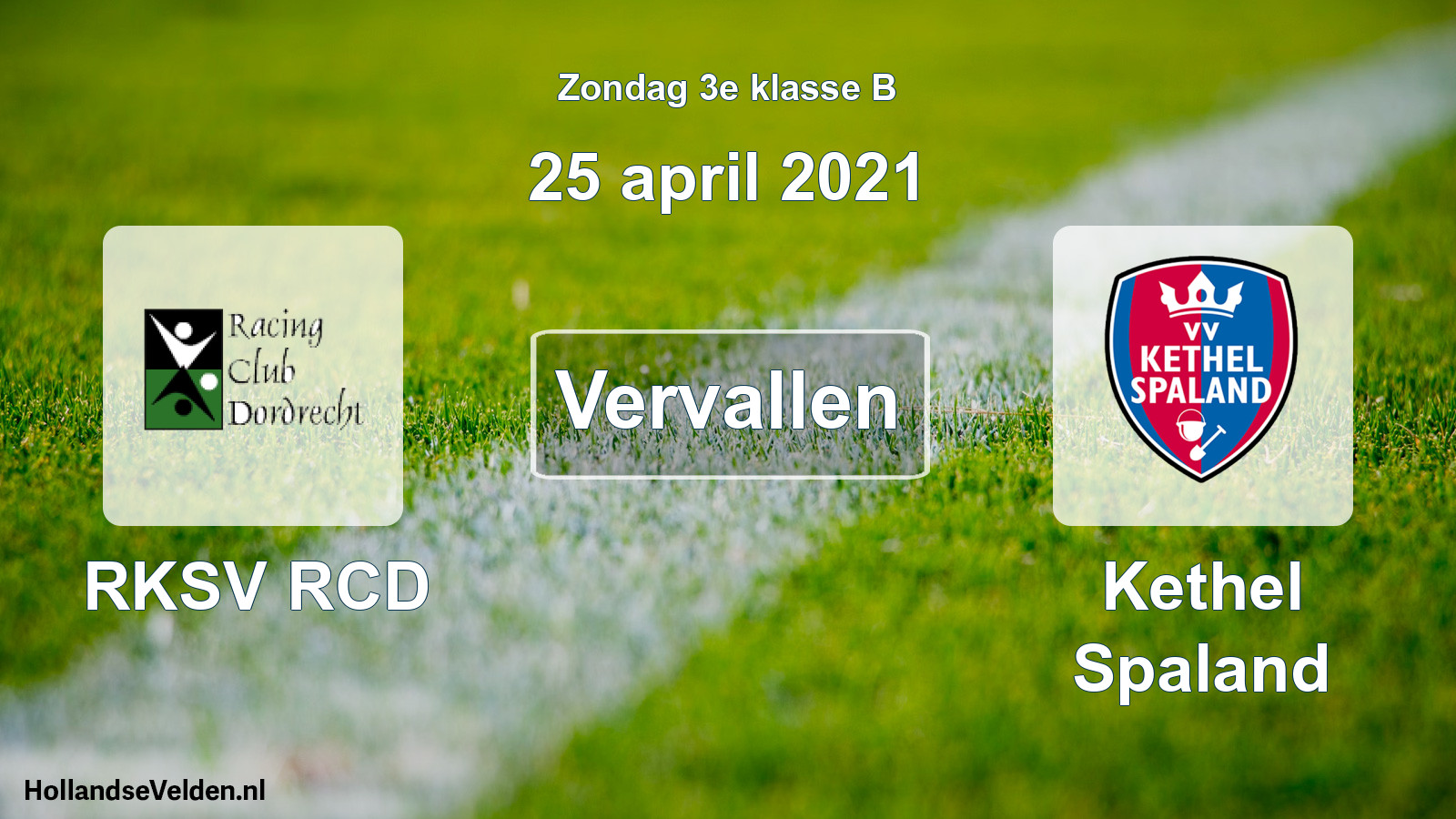 Scheduled Match: RKSV RCD - Kethel Spaland (25 April 2021)