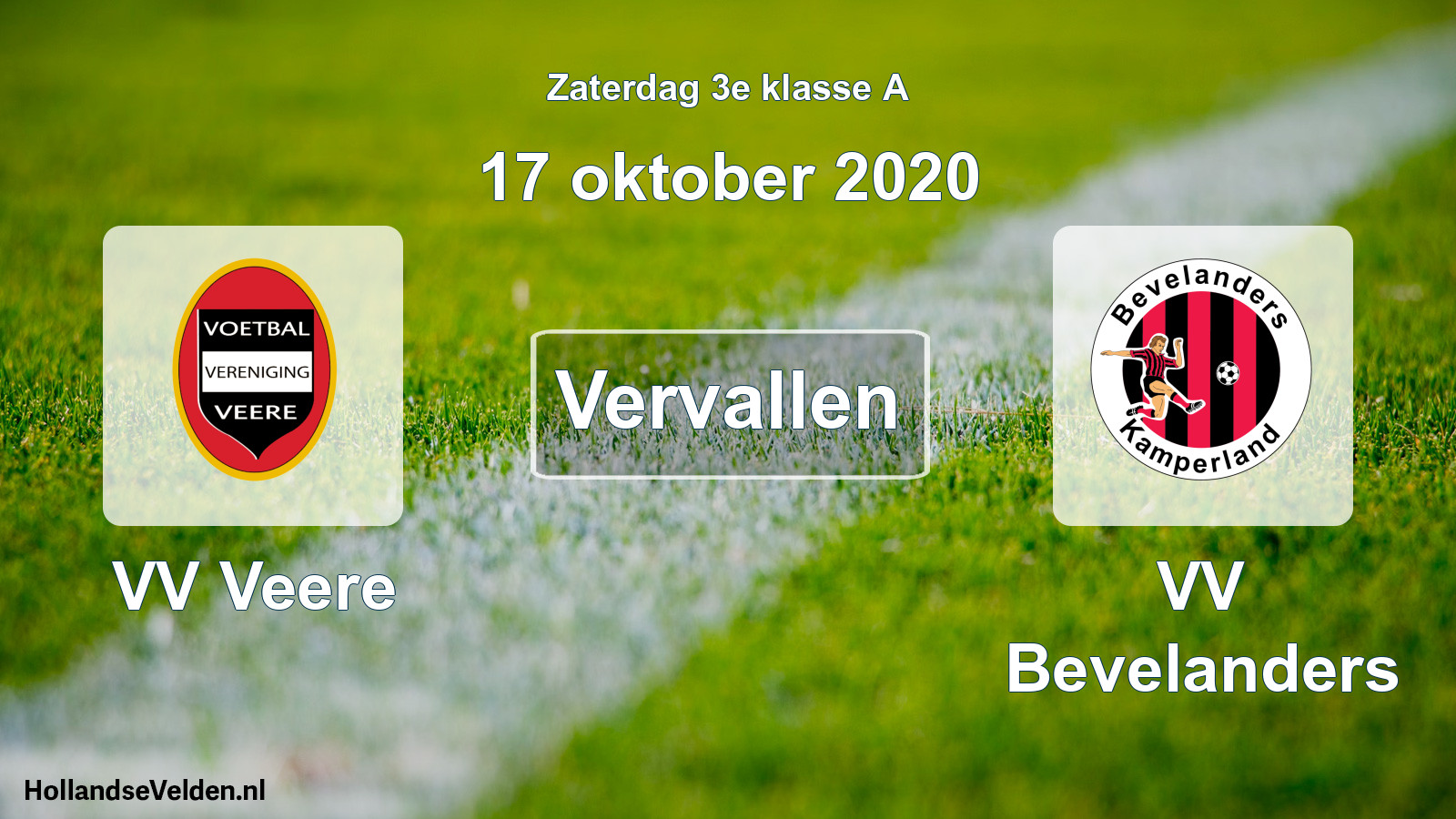 Scheduled Match: VV Veere - VV Bevelanders (17 October 2020)