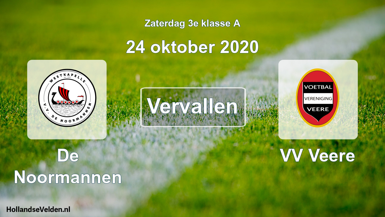 Scheduled Match: De Noormannen - VV Veere (24 October 2020)