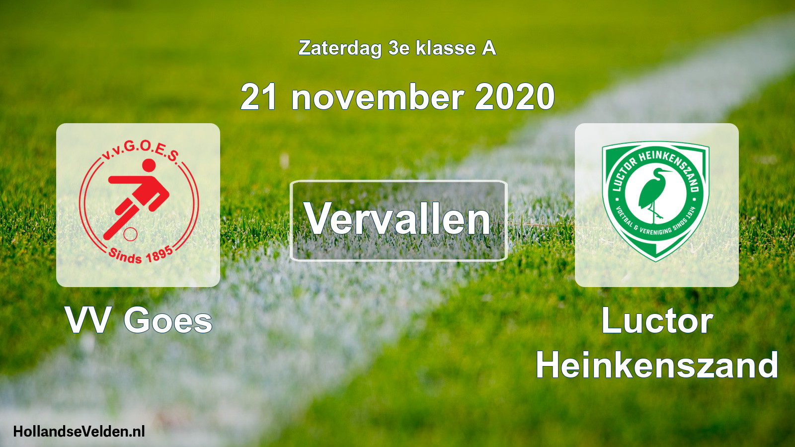 Scheduled Match: VV Goes - Luctor Heinkenszand (21 November 2020)
