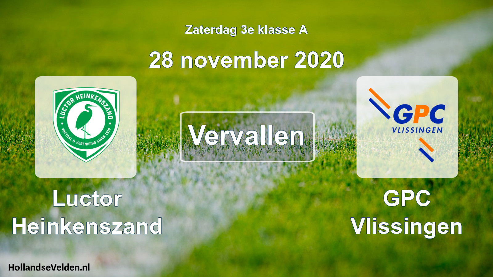 Scheduled Match: Luctor Heinkenszand - GPC Vlissingen (28 November 2020)