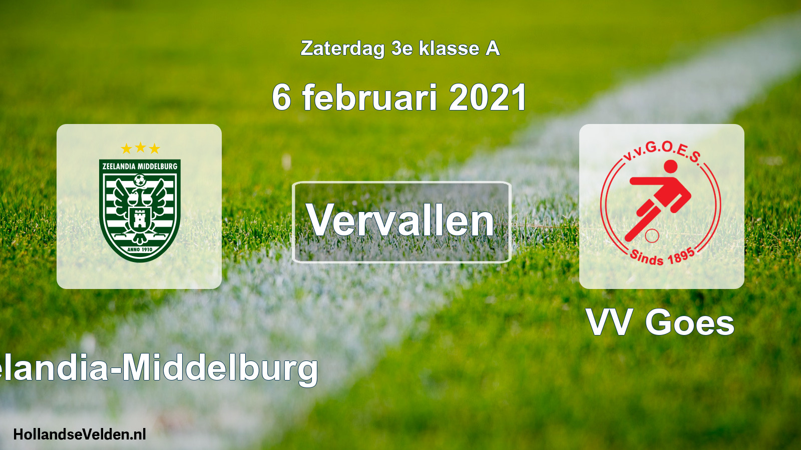 Scheduled Match: Zeelandia-Middelburg - VV Goes (6 February 2021)