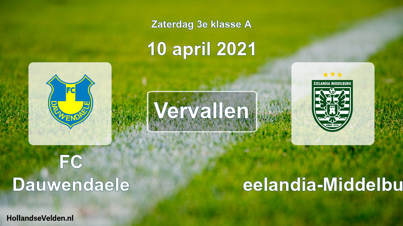 Scheduled Match: FC Dauwendaele - Zeelandia-Middelburg (10 April 2021)