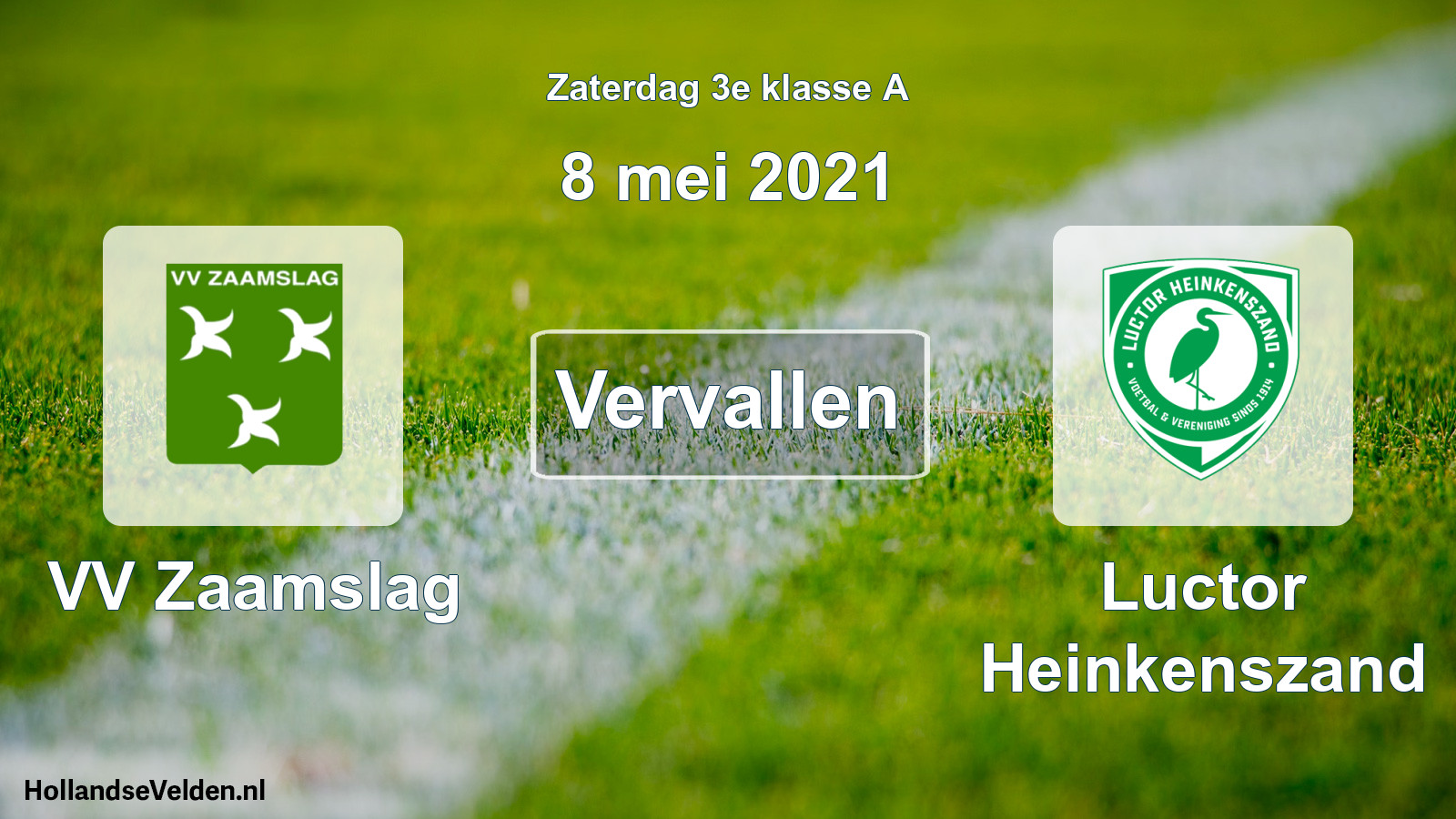 Scheduled Match: VV Zaamslag - Luctor Heinkenszand (8 May 2021)
