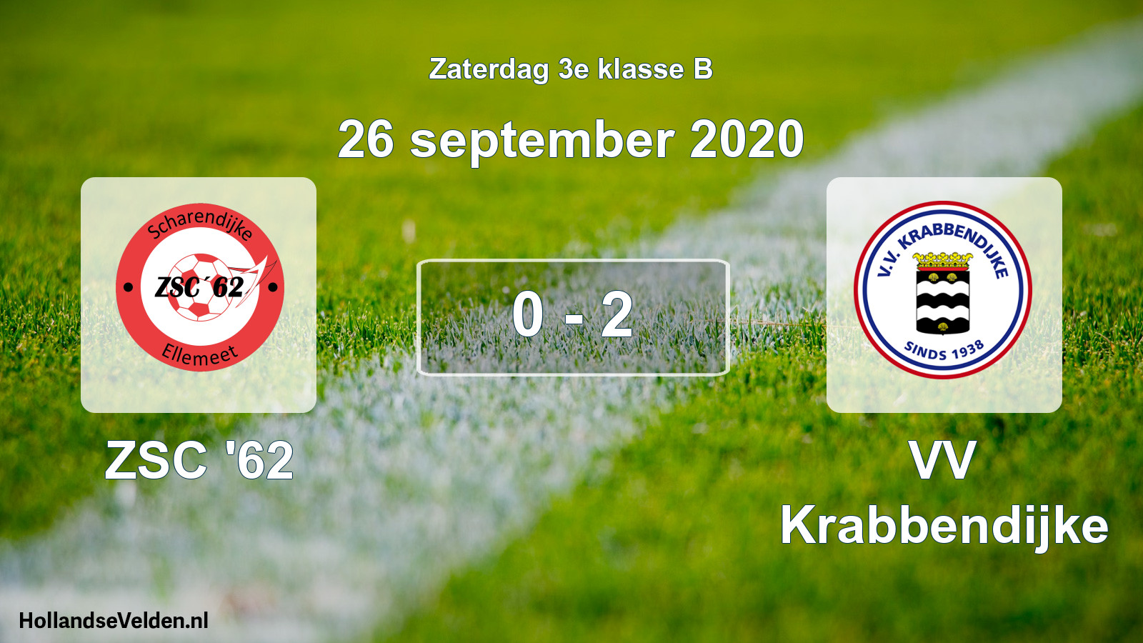 Total number of matches played: ZSC '62 - VV Krabbendijke 0 - 2 (26 September 2020)