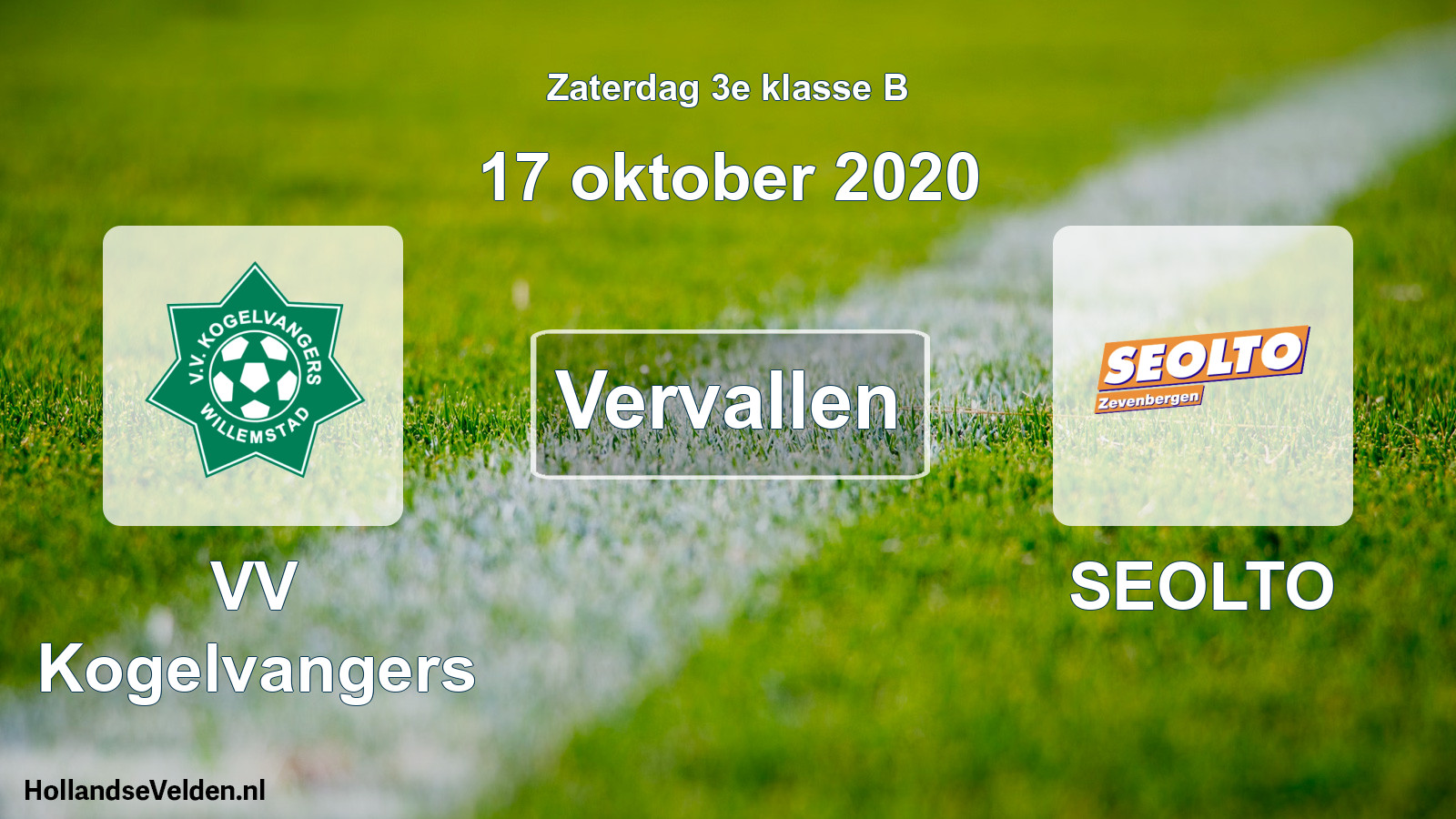 Scheduled Match: VV Kogelvangers - SEOLTO (17 October 2020)