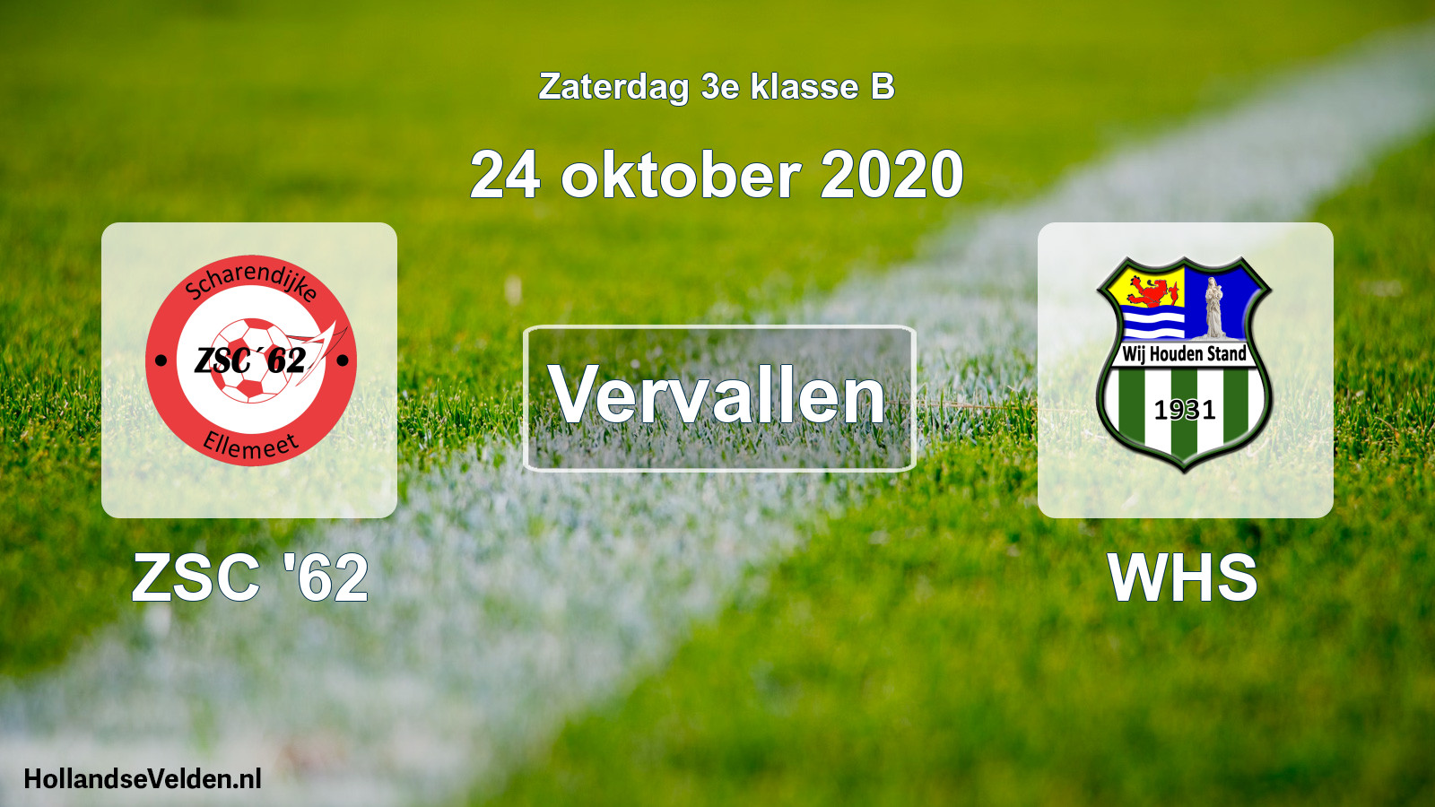 Scheduled Match: ZSC '62 - WHS (24 October 2020)