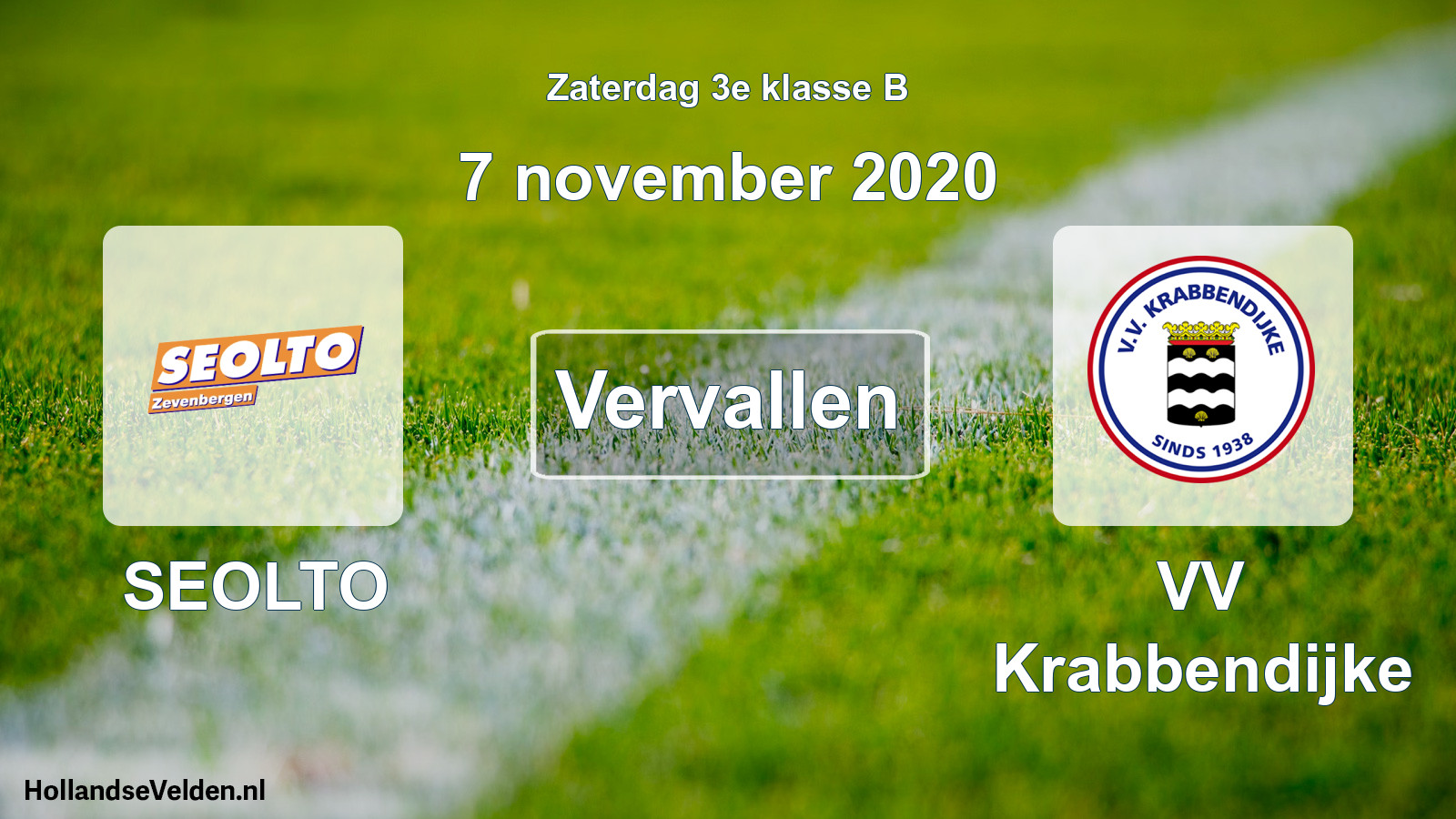 Scheduled Match: SEOLTO - VV Krabbendijke (7 November 2020)