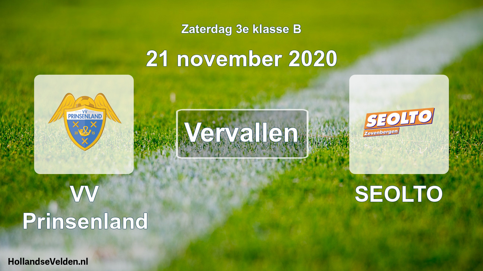 Scheduled Match: VV Prinsenland - SEOLTO (21 November 2020)