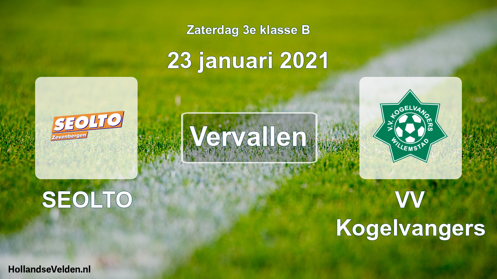 Scheduled Match: SEOLTO - VV Kogelvangers (23 January 2021)