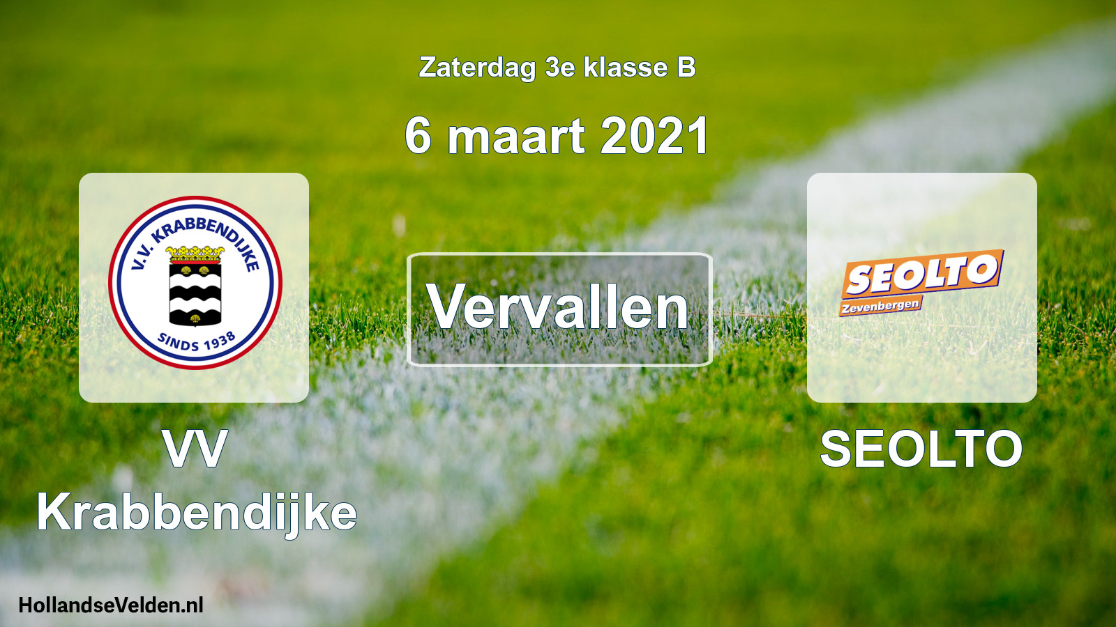 Scheduled Match: VV Krabbendijke - SEOLTO (6 March 2021)