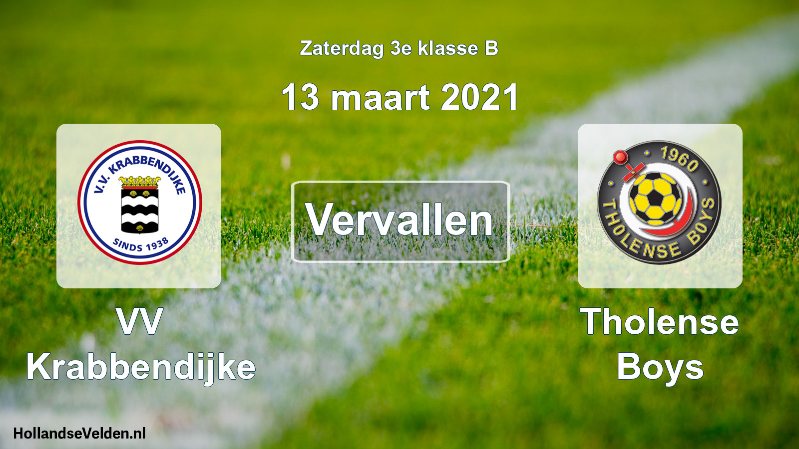 Scheduled Match: VV Krabbendijke - Tholense Boys (13 March 2021)