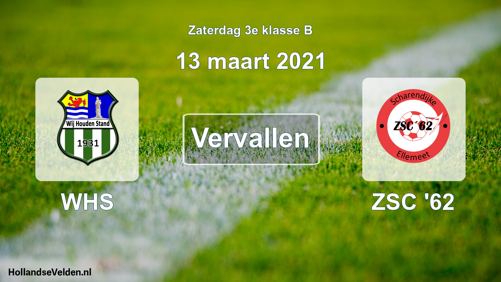 Scheduled Match: WHS - ZSC '62 (13 March 2021)