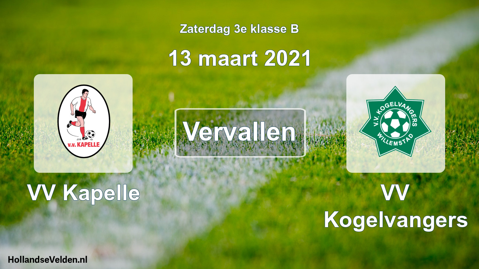 Scheduled Match: VV Kapelle - VV Kogelvangers (13 March 2021)