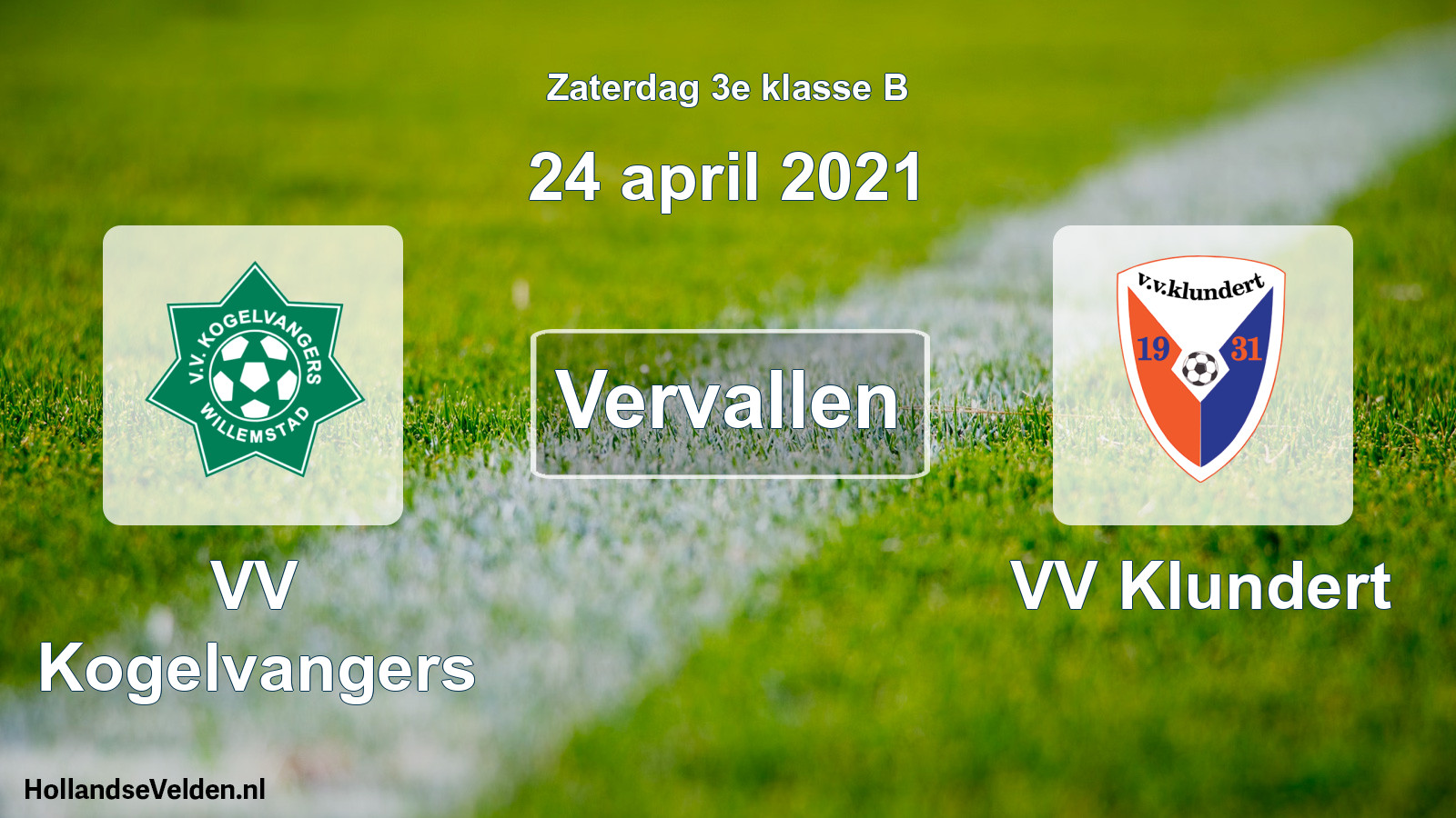 Scheduled Match: VV Kogelvangers - VV Klundert (24 April 2021)